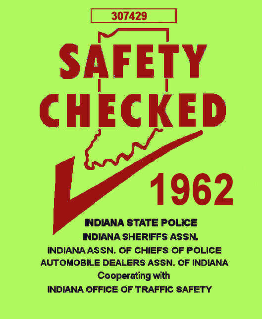 (image for) 1962 Indaina Safety Check INSPECTION sticker